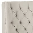 thumbnail image 3 of Safavieh London Retro Winged Tufted Headboard with Flat Nail Heads, Full, Taupe, 3 of 5