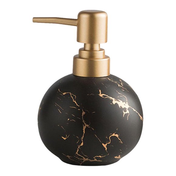Dispensador de jabón de cerámica para ducha, champú, loción de manos reutilizable y rellenable de 30 ml. Negro