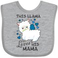 thumbnail image 3 of Inktastic This Llama Loves His Mama with Blue Hearts Boys Baby Bib, 3 of 4