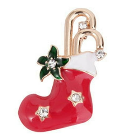 

Christmas Cute Snowman Santa Hat Wreath Brooch Beautiful and Eye-catching for Birthday Stage Party Show Dress up Shoe Brooch