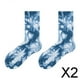 thumbnail image 1 of 2x Medias Personalizadas Teñidas con Lazo Calcetines de Longitud Media Estampados a La Moda Calcetines Cortos Novedosos para Adultos Tamaño: 36 2 piezas, 1 of 8