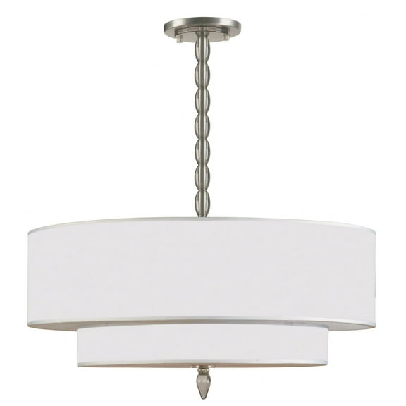 Luxo Five Light Chandelier In Traditional And Contemporary Style 26 Inches Wide By 22 Inches High-Satin Nickel Finish Crystorama Lighting 9507-Sn
