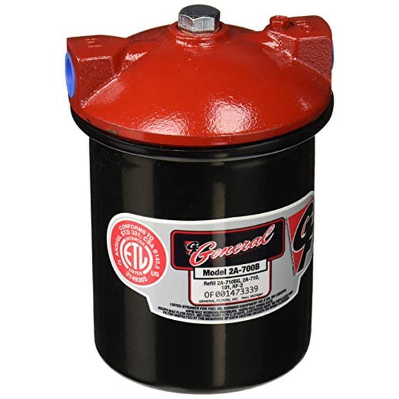 General Filters 2A-700 Oil Filter, 4-3/8 in Dia x 6-1/4 in L, 10u