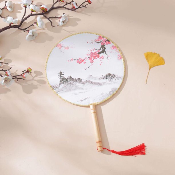 ARTOF Hanfu Performance Sombrilla Estilo Chino Decoración De Boda Abanico Artesanía Escritorio Adornos Ventilador Redondo