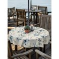 thumbnail image 2 of Outdoor Tablecloth with Umbrella Hole for Patio/Picnic/Party/Camping, Blue Green Floral Waterproof Table Cloth Round Cover Washable, Retro Country Spring Flowers Botanical Beige (Dia 54"), 2 of 9