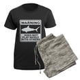 thumbnail image 5 of CafePress - Shark Does Not Play Nicely Women's Dark Pajamas - Women's Short Sleeve Print T-Shirt and Pants Dark Cotton Pajama Set, 5 of 7