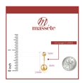 thumbnail image 3 of Belly Button Rings 14k Yellow Gold Navel Rings Barbell Stud Body Piercing, 3 of 5
