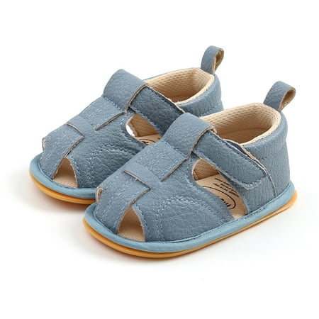 

Calsunbaby Infant Summer Sandals Sneakers Newborn Unisex Boys Girls First Walker Shoes Solid Color Soft Sole Roman Shoes