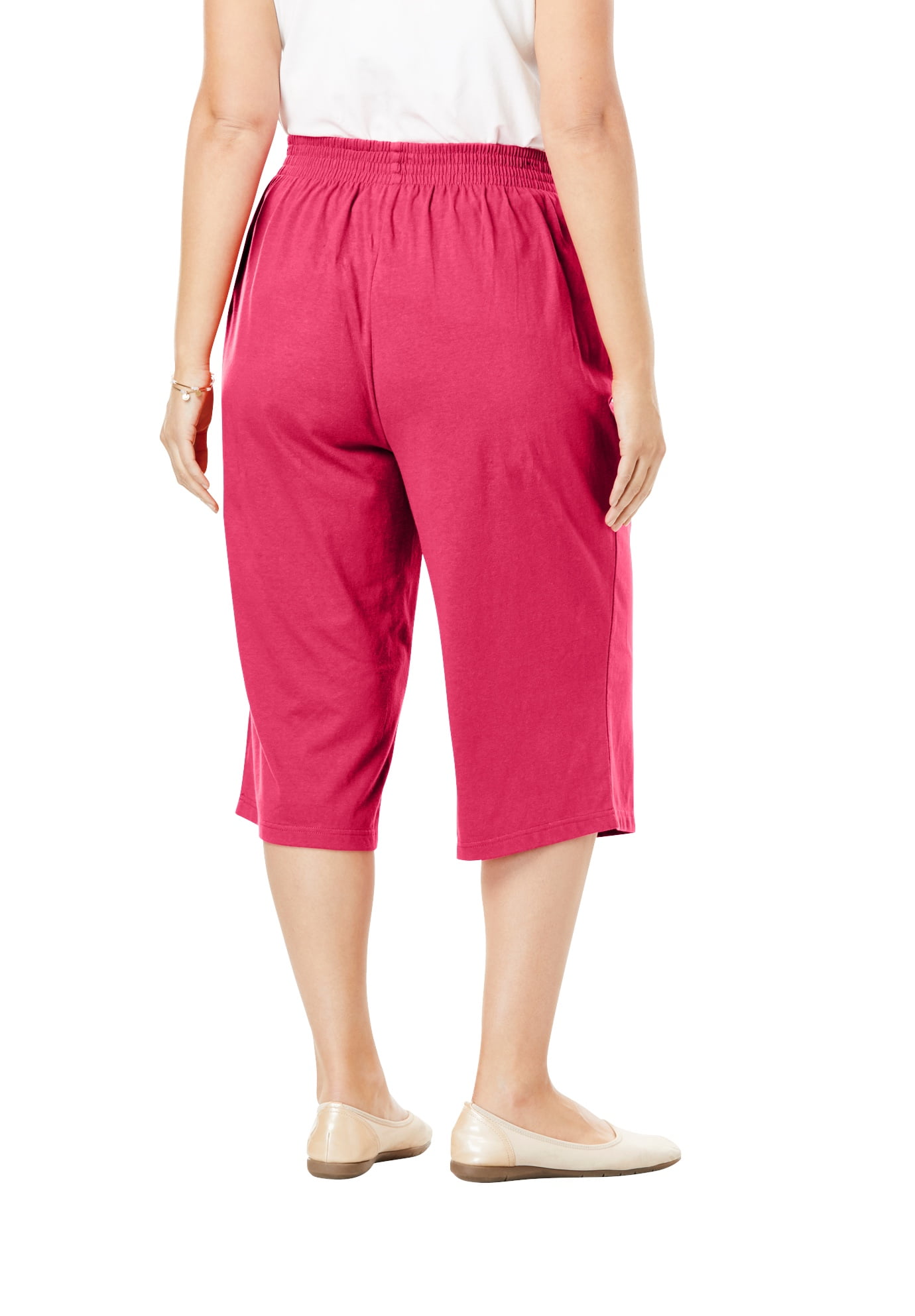 Plus size jersey knit capris Clearance