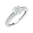thumbnail image 2 of AVDAN 5mm Round Shape Moissanite Diamond 925 Sterling Silver Solitaire Accents Women Promise Ring, 2 of 4