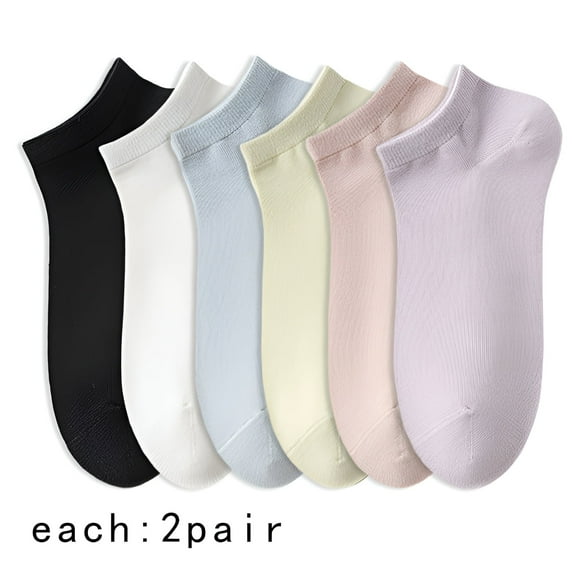 TELOLY 6Pairs Ankle Socks for Women,Cotton Women Socks Size 9-11,Quarter Socks