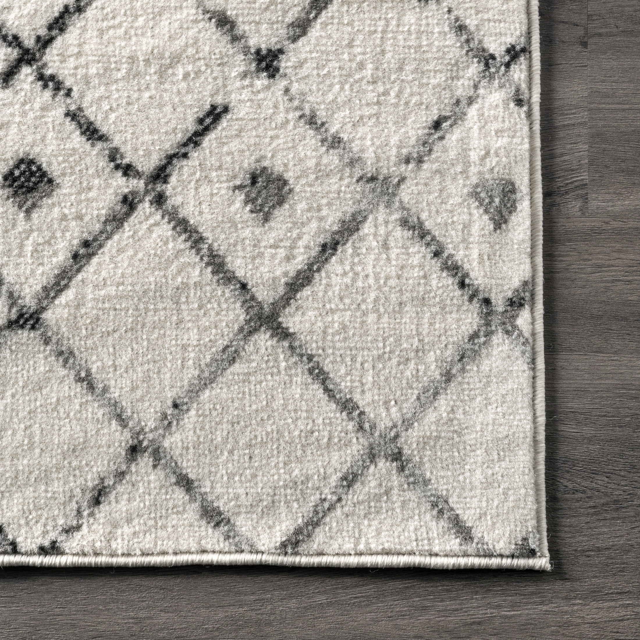 nuLOOM Zola Geometric Moroccan Area Rug, 6' 7" x 9', Zola Grey