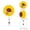 Yellow, variant on 24'' Retractable Badge Holder, Embroider Sunflower Badge Reel with 360° Swivel Alligator Clip ID Name Badge Clip, Clearance, for Nurse Teacher Student (Yellow)
