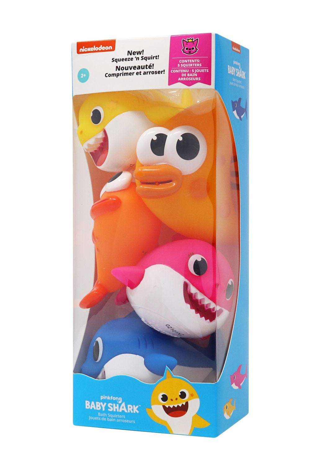 Baby Shark Bath Squirters, 5 Baby Shark bath squirter toys