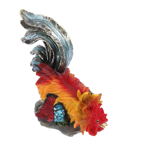 LABRIMP Vivid Resin Rooster Model for Multi-Occasion Decoration - Assorted Colors
