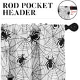 thumbnail image 3 of Halloween Spider Web Spooky Kitchen Curtains with Valance and Tier Sets 36 Inch, 3 Pieces Bohemian Rod Pocket Drapes Window Treatment Curtains for Kitchen Over Sink Dining Room Decor, 3 of 6