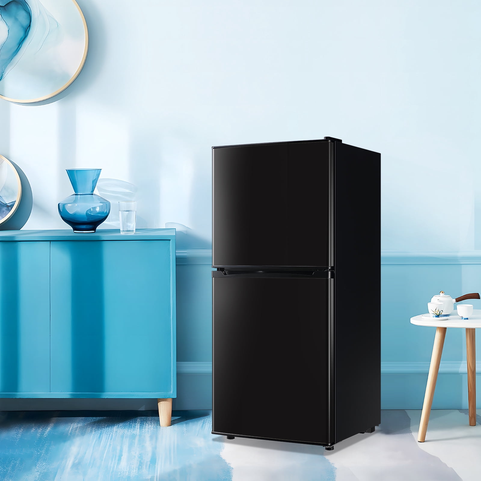 TACOOL 4.0 Cu.ft Small Refrigerator Mini Fridge for Bedroom Drink Holder Large Capacity Suit for Home, Apartment, Office Black