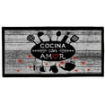 thumbnail image 4 of Kashi Home Kitchen Rug, Area Rug, Mat, Beautiful Print Non-Skid Latex Back Cook with Love 20x40 Rectangle, 4 of 5