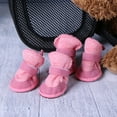 thumbnail image 3 of 4pcs Dog Booties Non-slip Puppy Accessories for Small Medium Dogs (Pink XS), 3 of 9