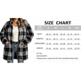 thumbnail image 5 of Livrdious Women Plaid Fleece Jackets Oversized Long Sleeve Outwear Jacket Zipper Warm Fall Winter Coats with Pockets, 5 of 7