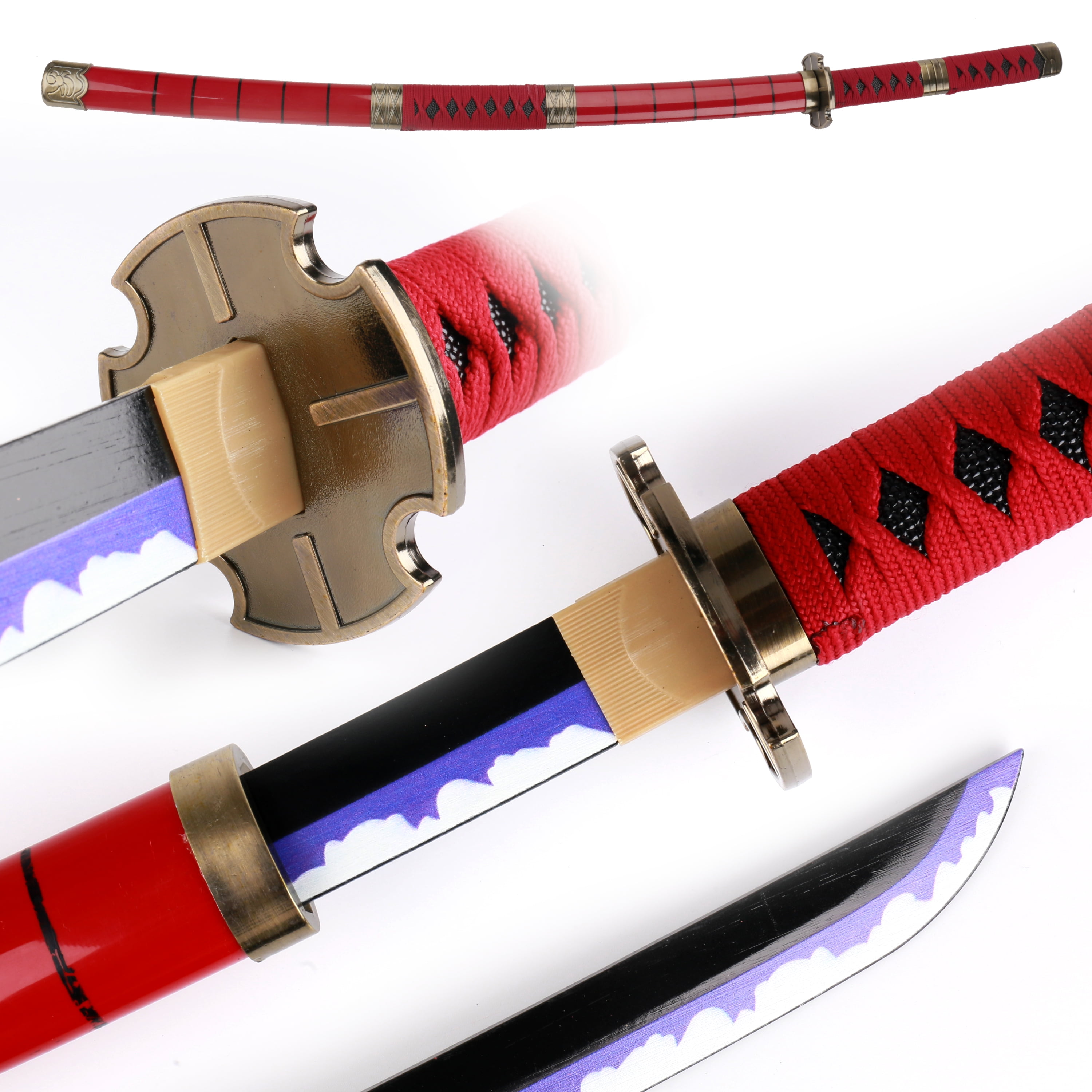 Popular Version Purple Sword wooden Anime Swords One Piece Sword for Cosplay