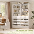thumbnail image 6 of Homieasy 2-Pack Space-Saving Modular Armoire Closet Organizer with 8 Drawers & Adjustable Shelves - Expandable Wood Storage Cabinet for Bedroom/Entryway, Easy Assembly Tall Wardrobe Units ,White, 6 of 7