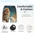 thumbnail image 5 of Lsque Mens Swim Trunks Starry Sky Cloud Cute Rabbit Pattern - Bathing Suit Compression Liner - Beach Swim Shorts Swimwear - (S-3XL) - Stretch Quick Dry -Large, 5 of 9