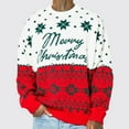 thumbnail image 2 of Christmas Sweater Men Funny Long Sleeve Crewneck Loose Knit Pullover Sweaters Winter Warm Cozy Vintage Xmas Gifts Mens Sweater, 2 of 5