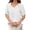White, variant on Long Sleeve Shirts for Women Sky Blue Front Tie V Neck Tailored Waist Outdoor Layer Tee Sky Blue S