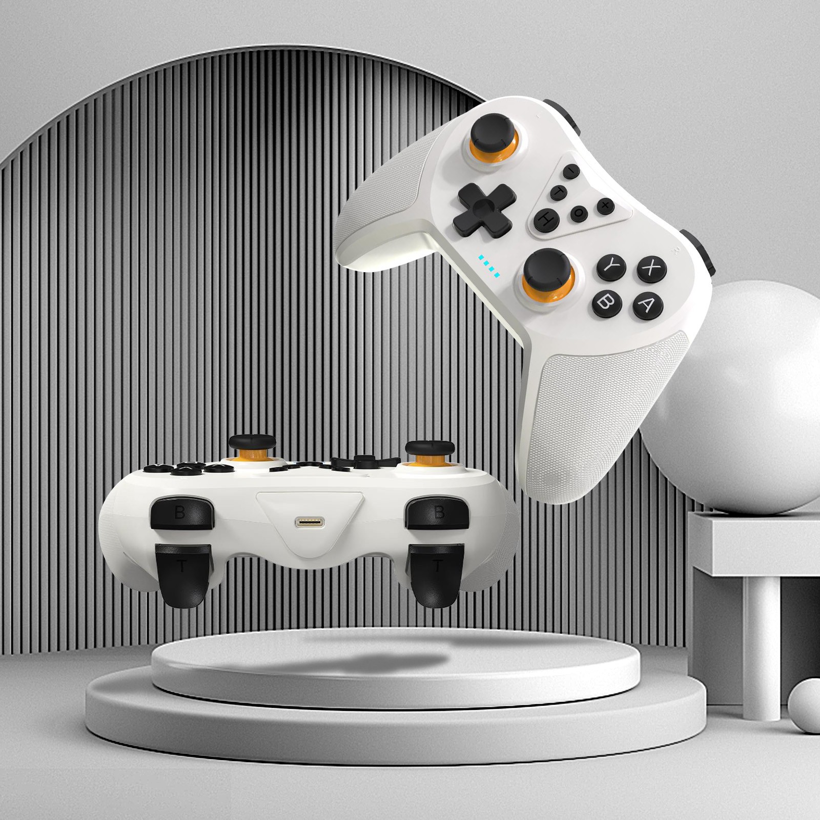 Control Bluetooth RKZDSR, control Pro inalámbrico compatible, gamepad inalámbrico con función programable (versión mejorada 2023) 6