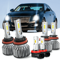 For 2008-2013 Cadillac Cts Sedan LED Headlight Bulbs High/Low Beam & Fog Light