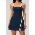 thumbnail image 4 of AEXTO Robe de Tennis avec Short Intégré et Soutien-Gorge Robe Athlétique pour Femmes Été Découpes Torsadée Robe d'Entraînement de Golf, 4 of 16