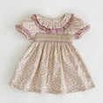 thumbnail image 6 of Baby Girl Ditsy Flower Ruffle Neck Dress Onesies In Summer, 6 of 6