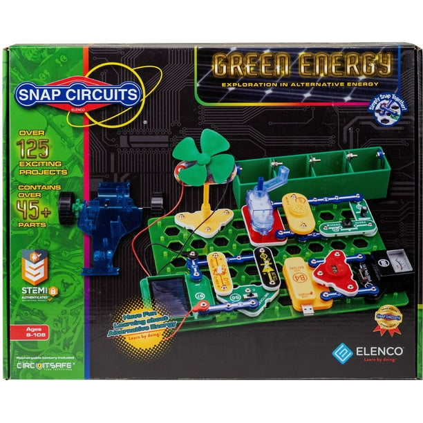 Snap Circuits Green Energy Kit for Grade School STEM Projects