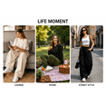 thumbnail image 5 of HappyYEE Cargo Pants for Women Oversized Wide Leg Dance Bottoms Loose Fits Lightweight Fashion Sports Trousers Streetwear M, 5 of 7