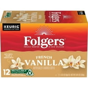 Folgers French Vanilla Artificially Flavored Coffee, 12 K-Cup Pods