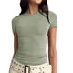 thumbnail image 2 of Top casual ajustado, camiseta ajustada con cuello redondo para mujer, camiseta ajustada para mujer, máxima confiabilidad, 2 of 5