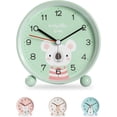 thumbnail image 1 of RV Reloj despertador para niños pequeños, reloj despertador educativo para niños, fácil de configurar y funciona con pilas, reloj despertador de viaje silencioso sin tictac (Koala) Rojo Verde, 1 of 5