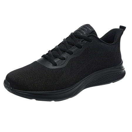 

Dyfzdhu Mens Shoes Mesh Breathable Lace Up Solid Color Casual Fashion Simple Shoes Running Shoes