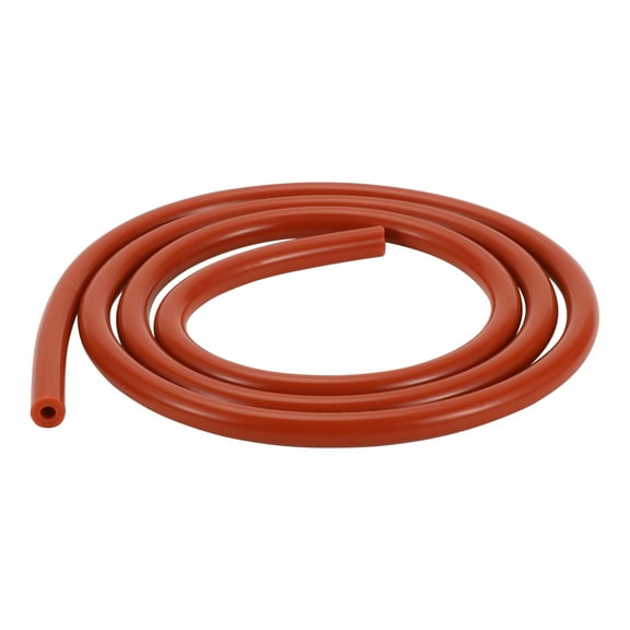 Unique Bargains 4Ft 3/16" 4mm ID 2.5mm Thickness Silicone Vacuum Hose for Air and Water Red