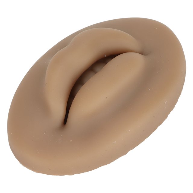 Silicone Fake Lips, Widely Used Soft Real Skin Touch Feeling 3D Silicone Lips Easy To Use For Training Brown