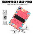 thumbnail image 4 of Dteck for Samsung Galaxy Tab A7 10.4" T500 T505 (2020 Released),Shockproof Three-Layer Multi-functional Case Heavy Duty Protector Rubber Hard Back Kickstand Hand Strap Cover,Colour+Rose, 4 of 6