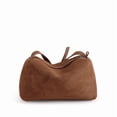 thumbnail image 7 of Genuine Leather Shoulder Bag, Women's Suede Barrel Underarm Crossbody Purse, 7 of 7