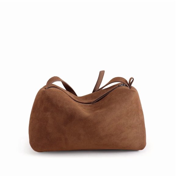 2026 Early Autumn Upgrate Thick Suede Cow Leather Long Strap Women Shoulder Crossbody Bag Matte Nubuck Female Handbag Green