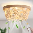 thumbnail image 1 of Ventilador de techo KAISITE de 20" estilo boho con cuentas de madera y control remoto, 1 of 9