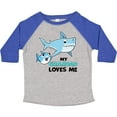 thumbnail image 3 of Inktastic My Grandad Loves Me with Cute Sharks Boys or Girls Toddler T-Shirt, 3 of 5