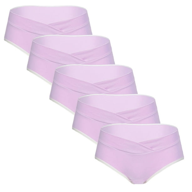 Pack of 2 Seamless Briefs in Microfibre for Maternity - pink light solid