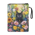 thumbnail image 7 of HELLHERO Book Protector for Books Lovers, 11.4 Inch X 8.66 Inch Book Organzier Holder with Waterproof, Books, Magazines, and Stationery Black Cat Floral for Men Black Cat Floral, 7 of 7