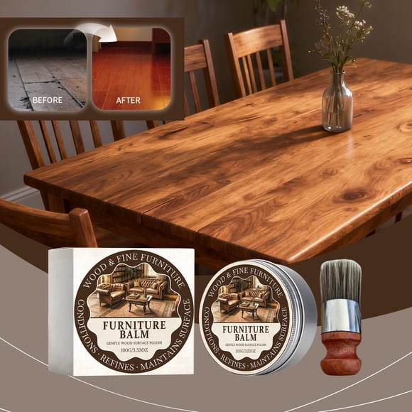 Vacemry Wood Furniture Polish Paste, Nourishing Polish For Wooden Surfaces, Gentle Daily Polish For Wood Furniture, Brightening Restoration Polish For Wooden Table Chair Cabinet Floor