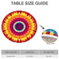 thumbnail image 6 of Colorful Rainbow Tie Dye Spiral Pattern Round Fitted Tablecloth with Elastic Edge,Dining Table Cover Waterproof,Outdoor Round Tablecloth for Camping,Dining,Indoor and Outdoor, 6 of 7